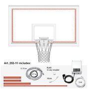 Bandeau lumineux pour tableaux de basket-ball. Lumire de fin temps.